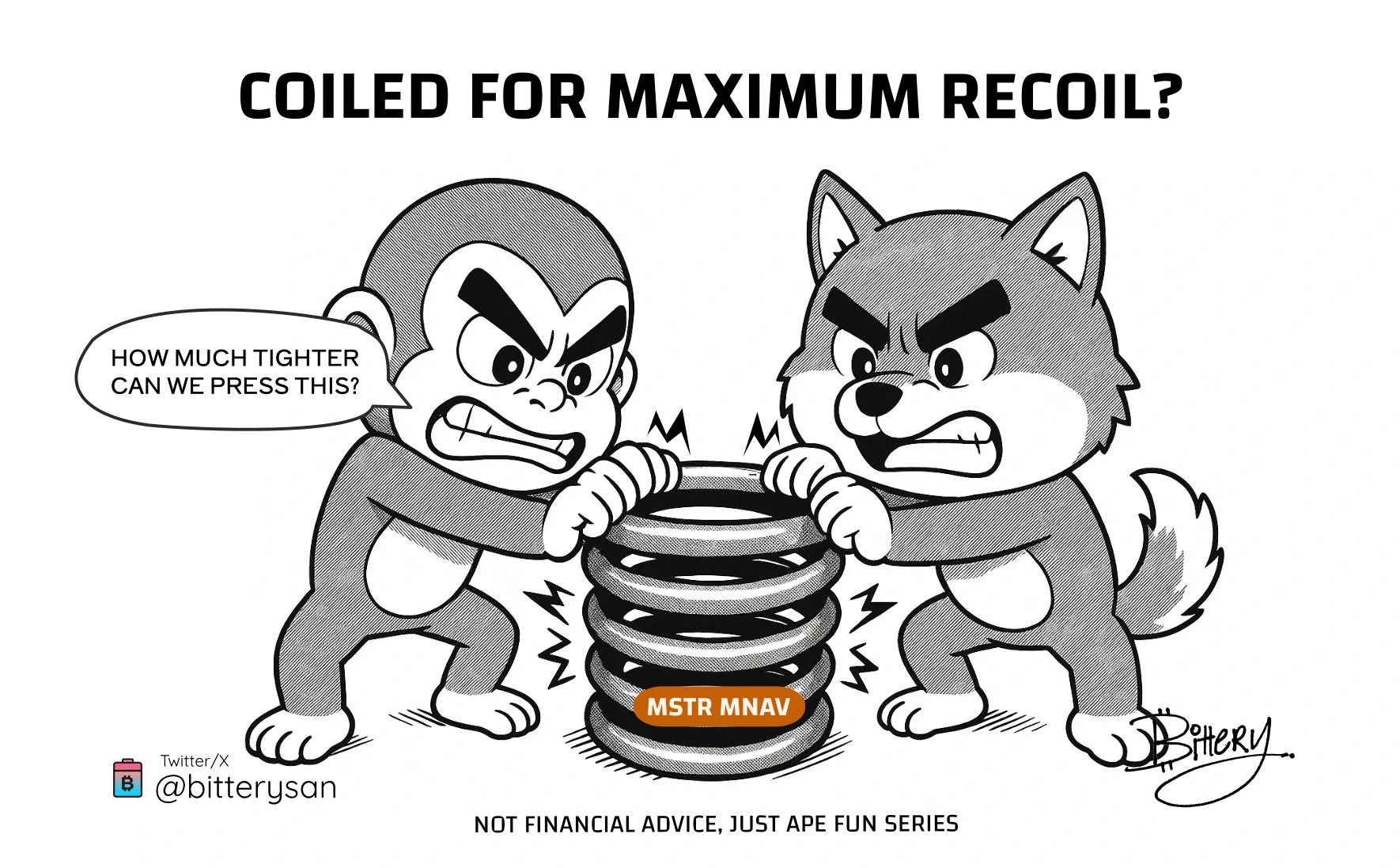 Coiled for maximum recoil?
